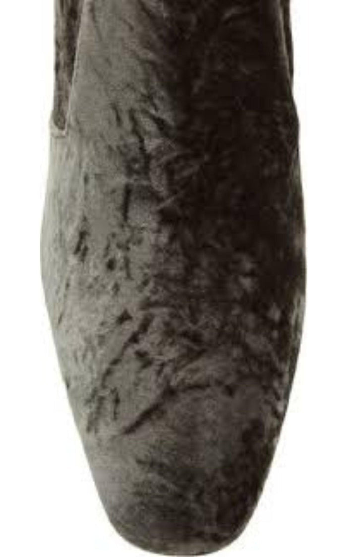 Saint Laurent Ella Velvet Over - the - knee Boots - Runway Catalog