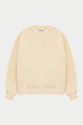 EMBLEM EMBROIDERED SWEATSHIRT - BUTTERMILK