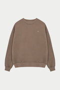 EMBLEM EMBROIDERED SWEATSHIRT - COCOA