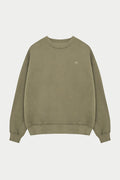EMBLEM EMBROIDERED SWEATSHIRT - KHAKI