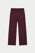 EMBOSSED STRAIGHT LEG JOGGERS - PLUM