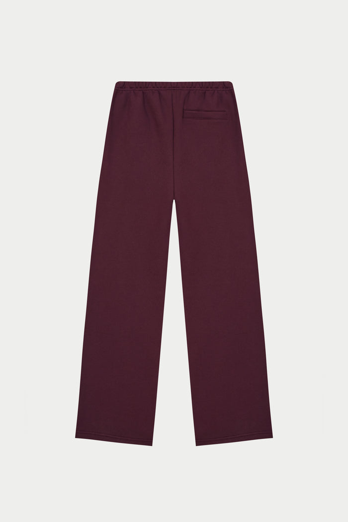 EMBOSSED STRAIGHT LEG JOGGERS - PLUM