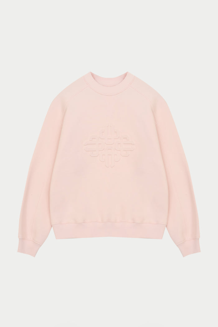 EMBOSSED SWEATSHIRT - PINK