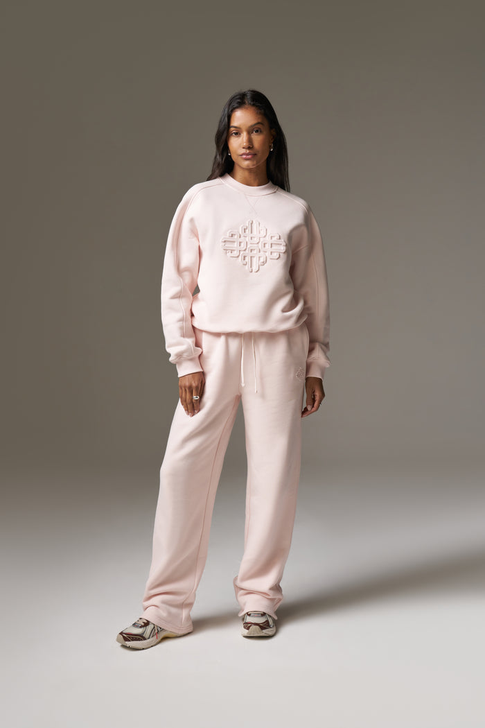 EMBOSSED SWEATSHIRT - PINK