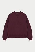 EMBOSSED SWEATSHIRT - PLUM