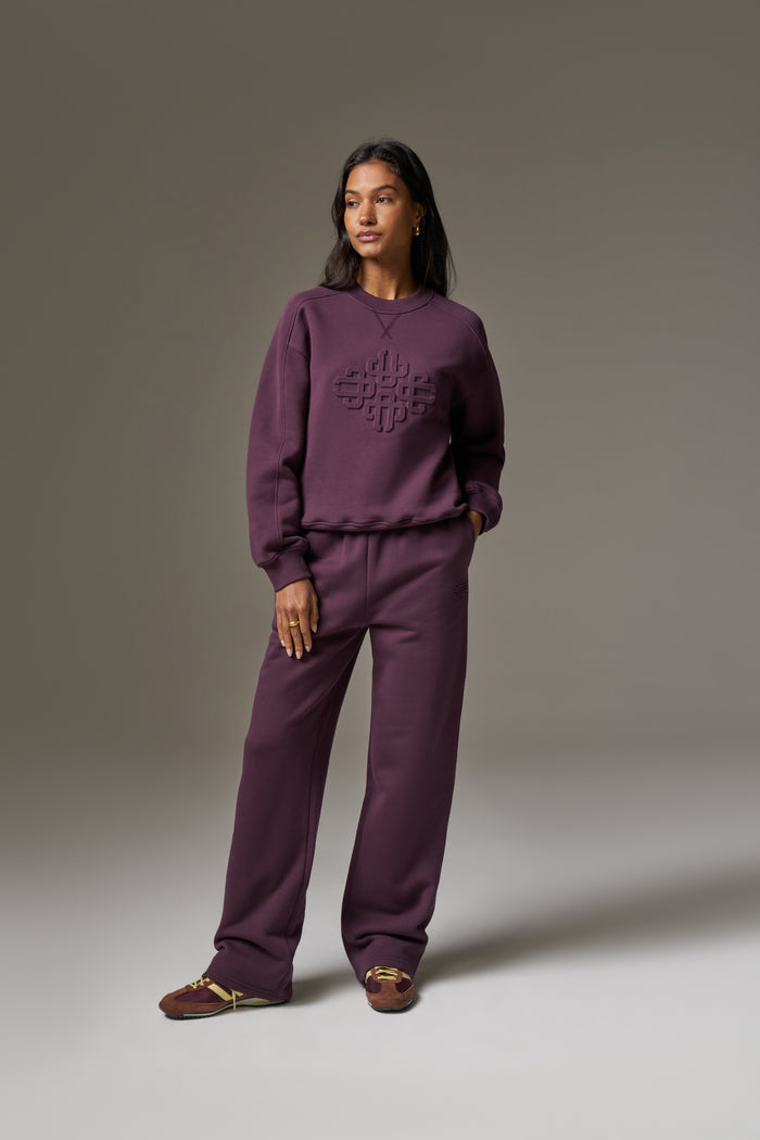EMBOSSED SWEATSHIRT - PLUM