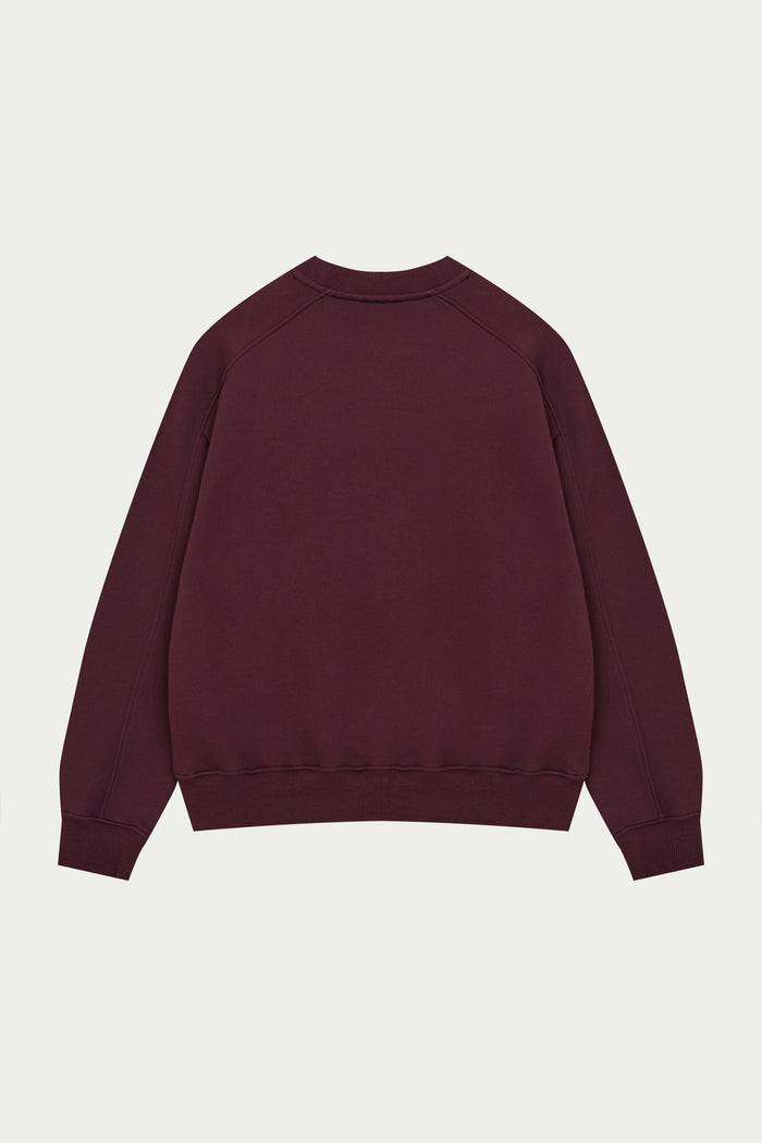 EMBOSSED SWEATSHIRT - PLUM