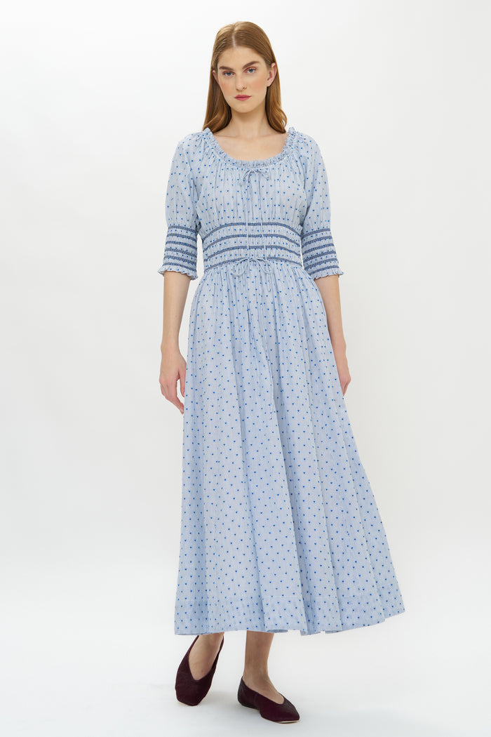 Emeline Dress- Lyon Blue