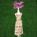 ENTRO Midi Dress In Ecru