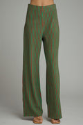 ENTRO Striped Pants In Brown