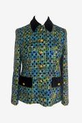 Escada Wool Blue Tweed Blazer