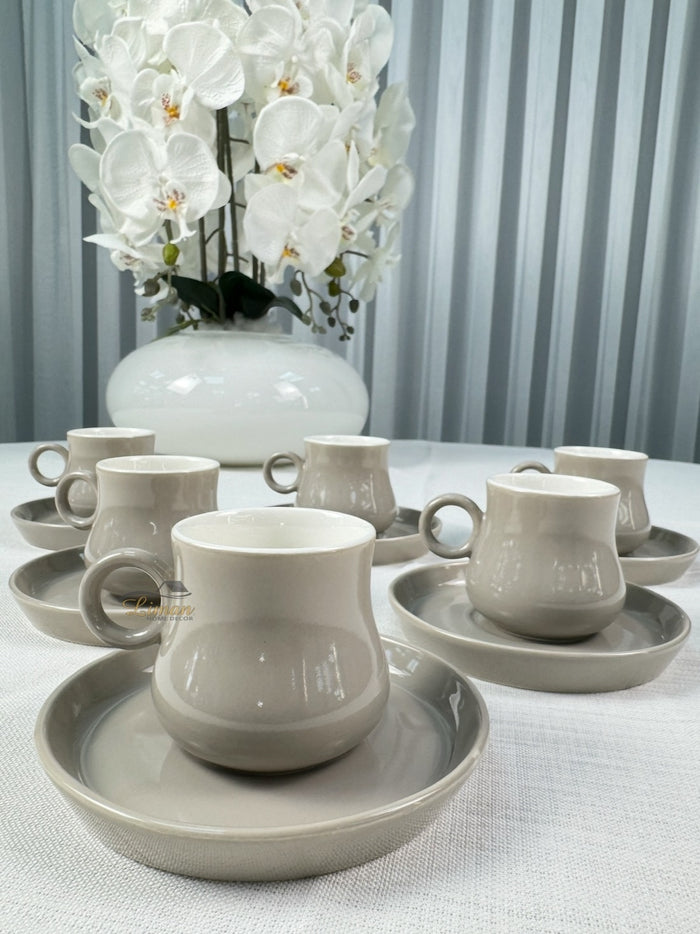 MULEX Espressoset 12 Delig | 6 Persoons Beige