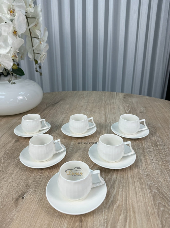 MULEX Espressoset 12 Delig | 6 Persoons Wit