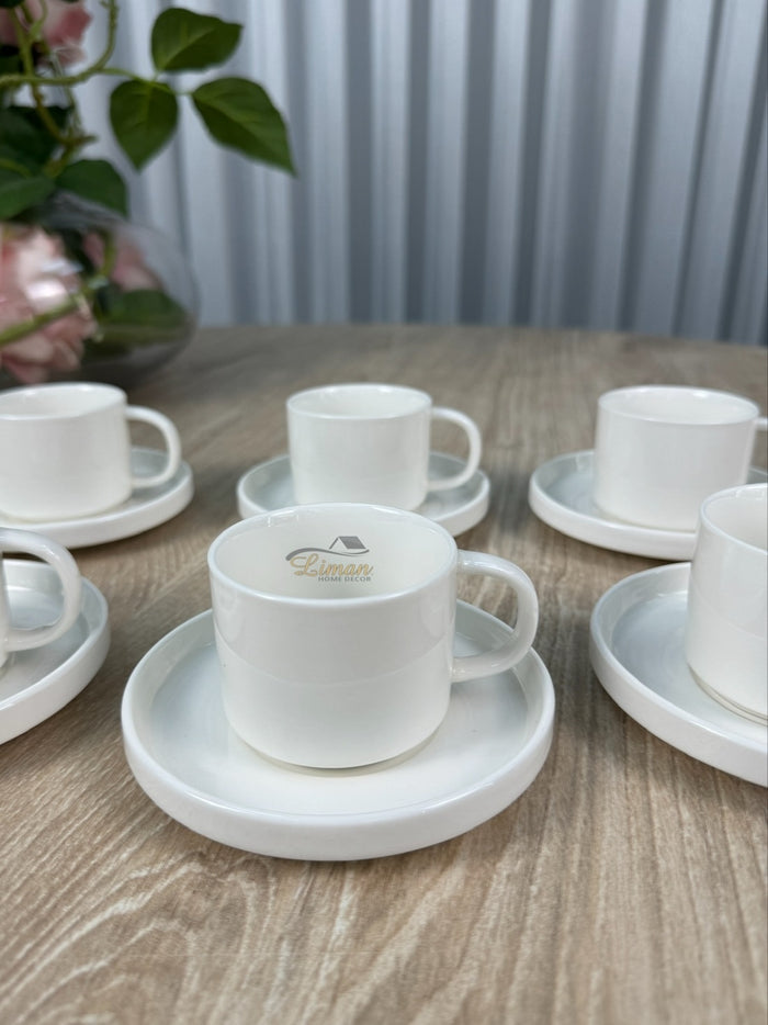 MULEX Espressoset 12 Delig | 6 Persoons Wit