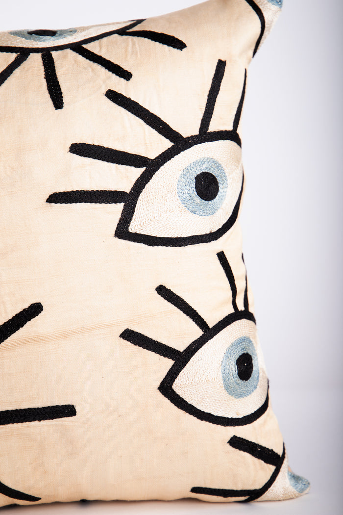 Eye Embroidered Cushion