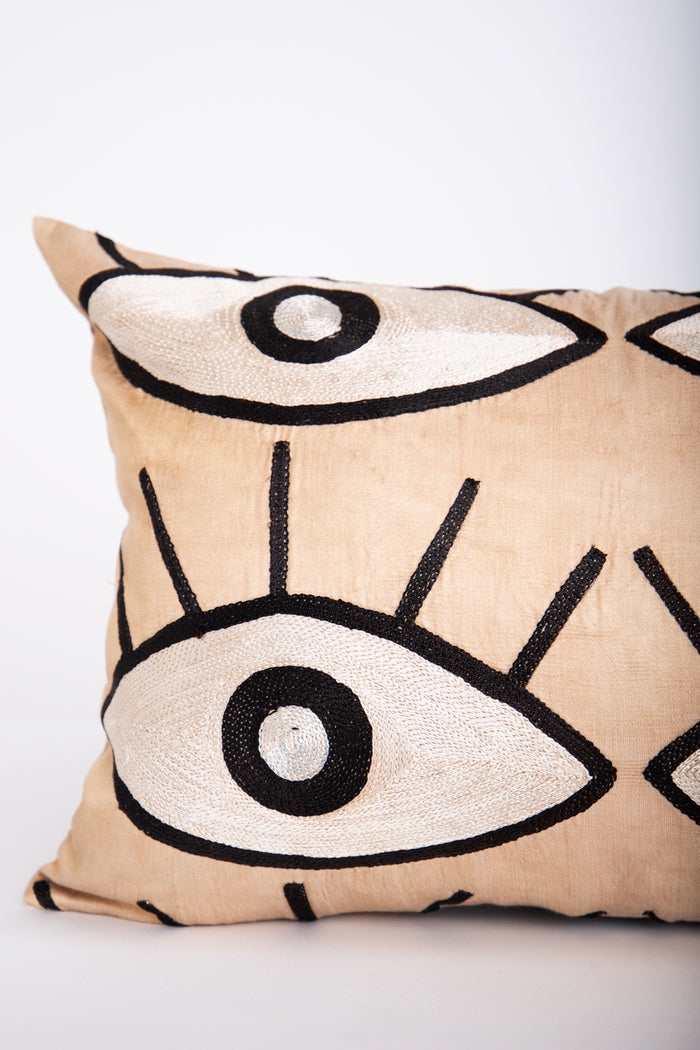 Eye Embroidered Cushion