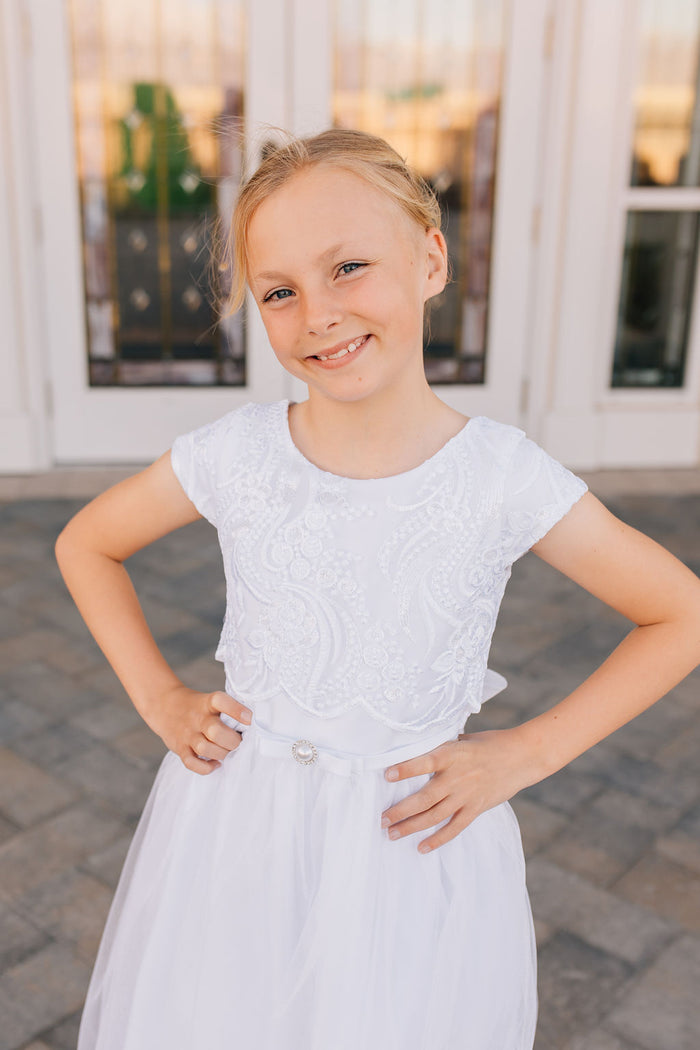 girl in white dress