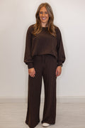 Women's dark brown athleisure set