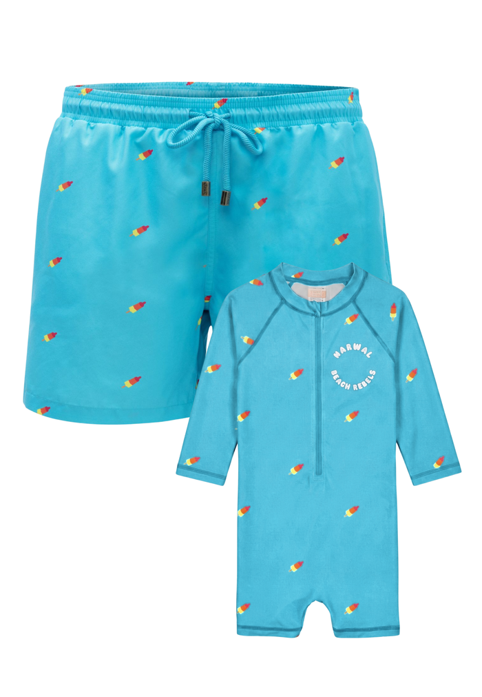 Father & Kid UV Icelolly Blue