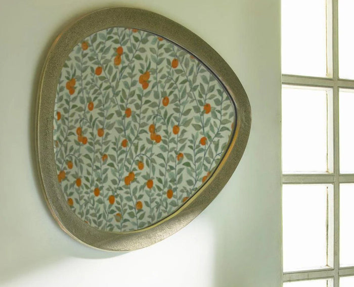 Flora Mirror Antique Brass