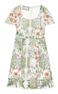 Gucci Flora Print Cotton Midi Dress - Runway Catalog