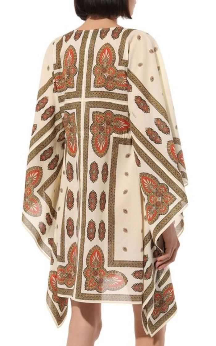 Gucci Floral Cotton Printed Midi Kaftan Dress - Runway Catalog