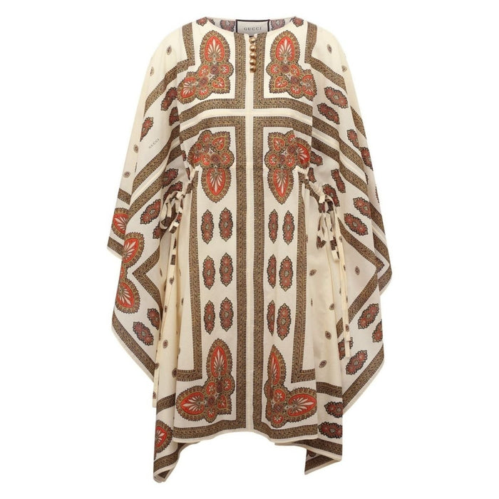 Gucci Floral Cotton Printed Midi Kaftan Dress - Runway Catalog
