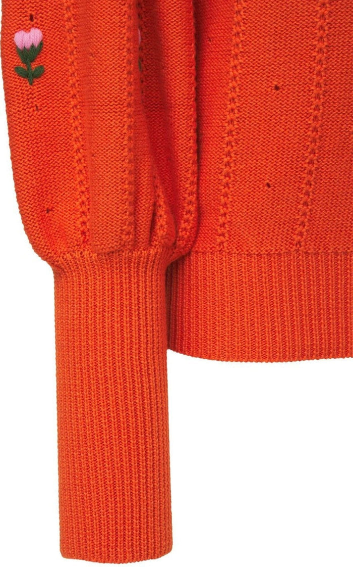 Gucci Floral Embroidered Wool Blend Sweater - Runway Catalog