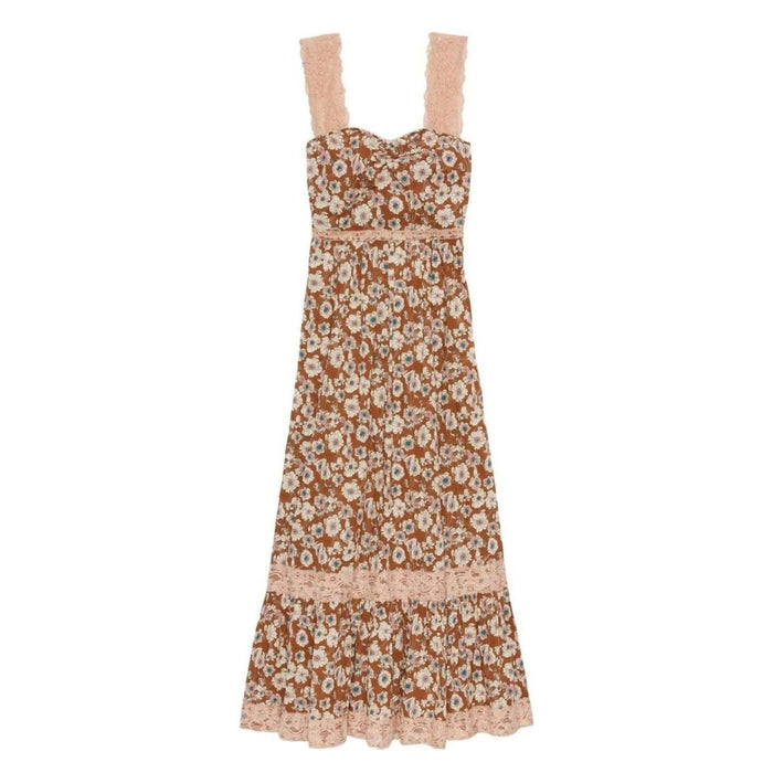 Gucci Floral - print Lace - trimmed Twill Dress - Runway Catalog