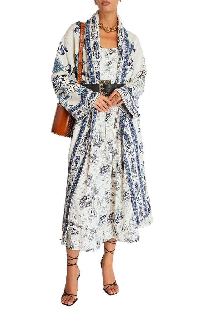 Etro Floral Print Wrap Coat - Runway Catalog