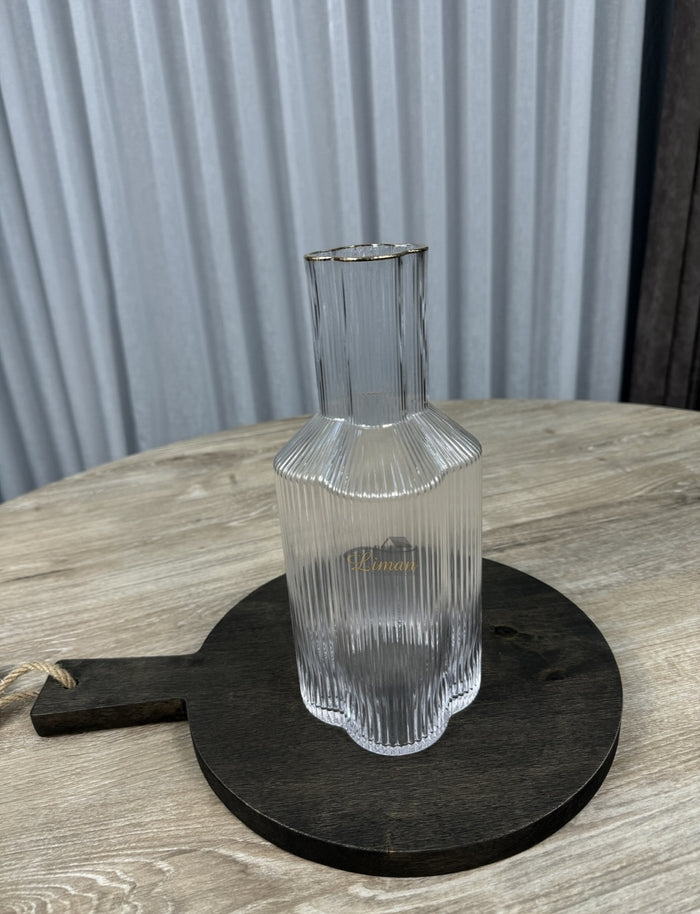 Bavary Flower Karaaf Transparant - Gold  1.5 Liter