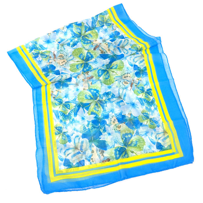Flutter of Butterflies -Sunny Turquoise (50 x 180cm)