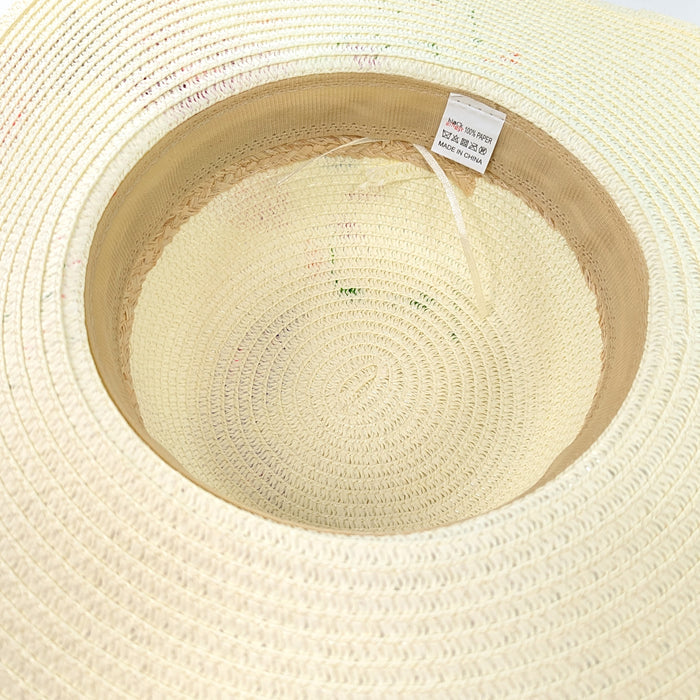 Folding Travel Sun Hat with a Ribbon Bow (59cm)