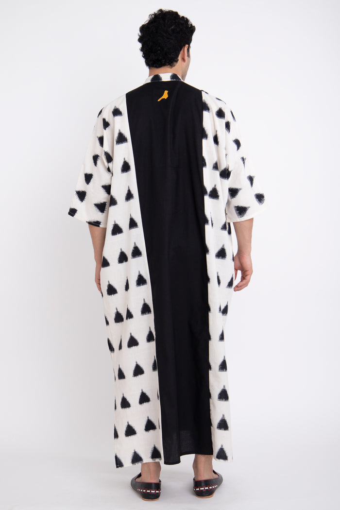 Frankie Cotton Handwoven Black & White Jellaba