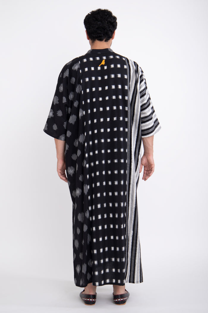 Frankie Ikat Cotton Patchwork Jellaba