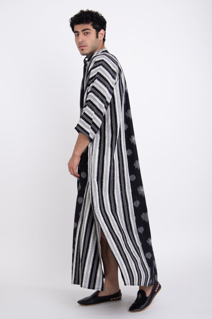 Frankie Ikat Cotton Patchwork Jellaba
