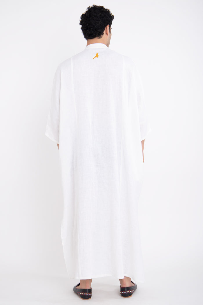 Frankie Linen White Jellaba