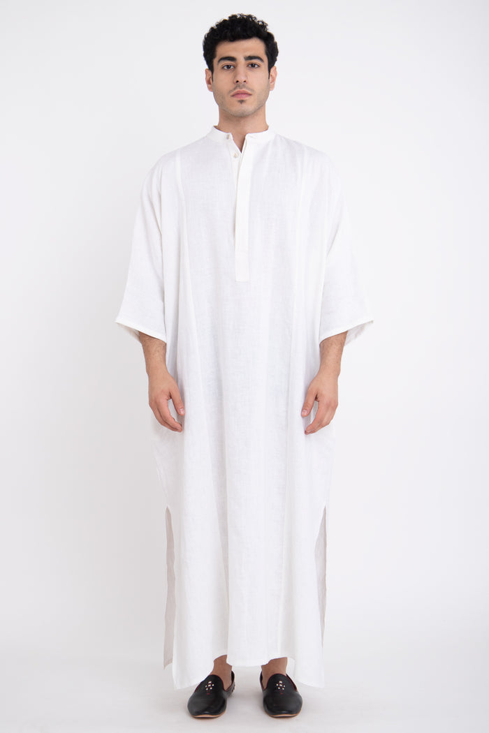 Frankie Linen White Jellaba