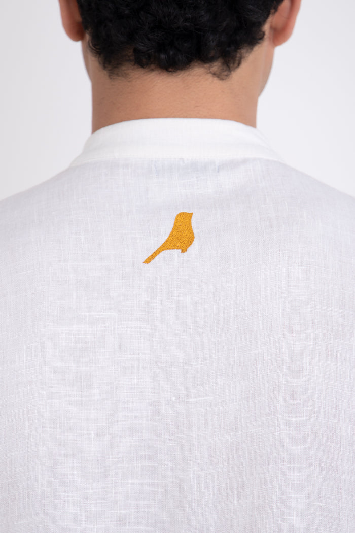 Frankie Linen White Jellaba