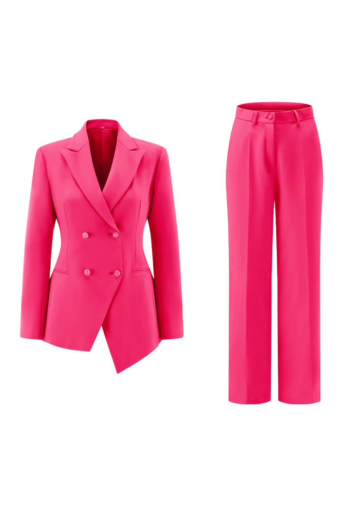 Fuchsia Girls Suit for Prom 2026 Jacket Pants