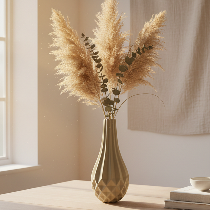FUGURATO VAAS | Ø21,5X46 CM BEIGE ( ALLEEN IN DE WINKEL )