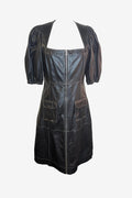 Ganni Leather Midi Dress