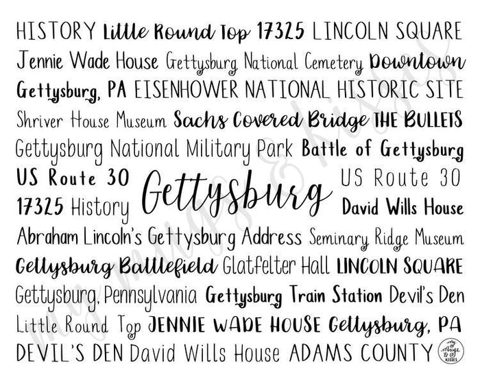 Gettysburg, PA Digital Download