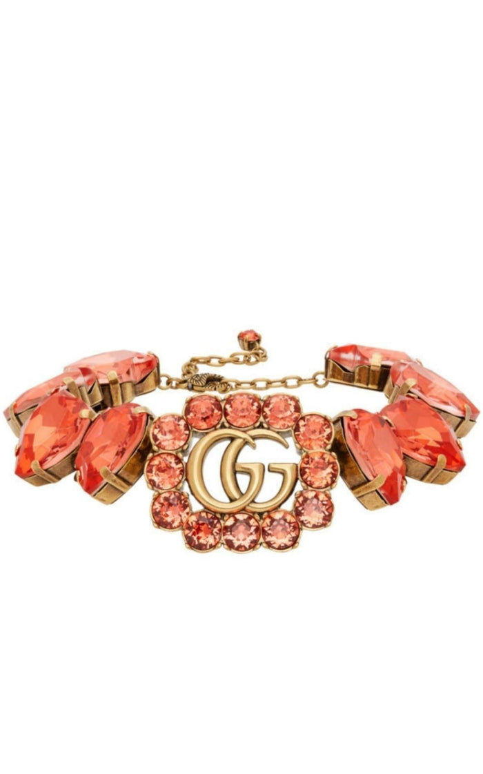 Gucci GG And Heart Crystal - Embellished Choker - Runway Catalog