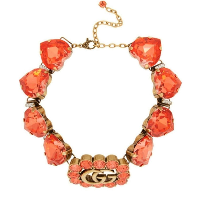 Gucci GG And Heart Crystal - Embellished Choker - Runway Catalog