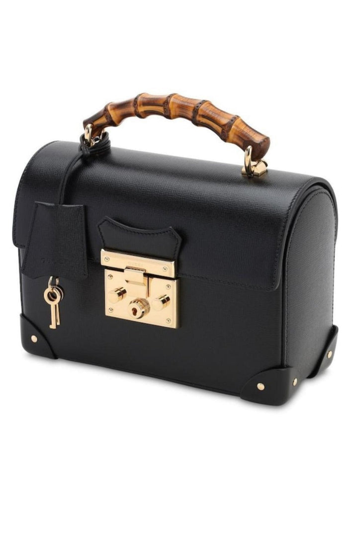 Gucci Padlock Small Bamboo Black Shoulder Bag - Runway Catalog