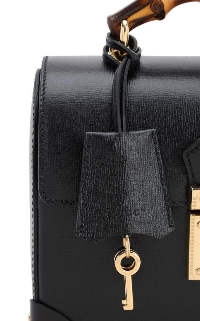 Gucci Padlock Small Bamboo Black Shoulder Bag - Runway Catalog