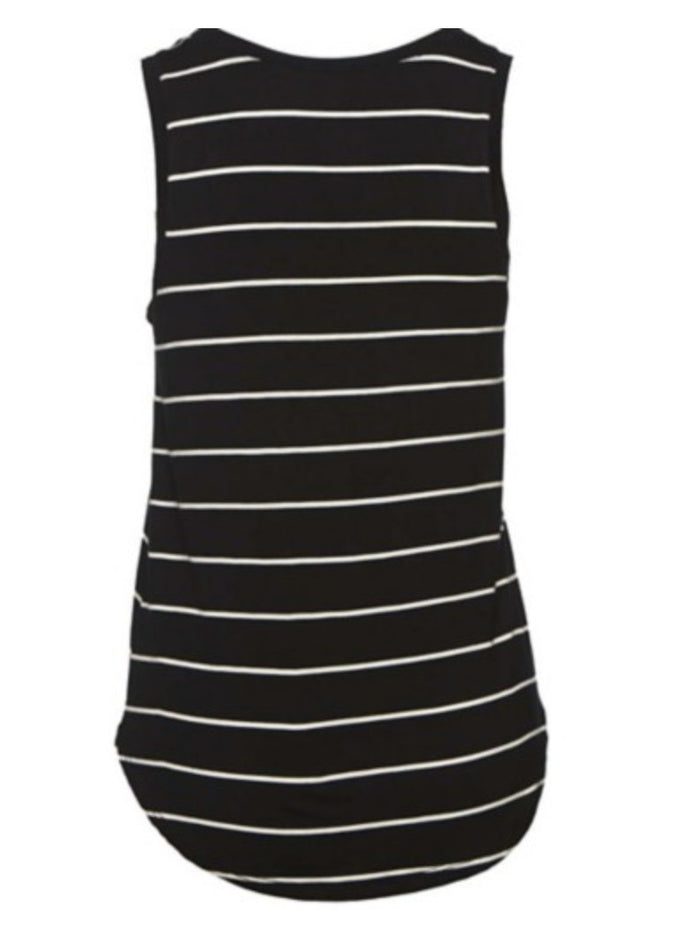 Kid's Stripe Tank Black image 1