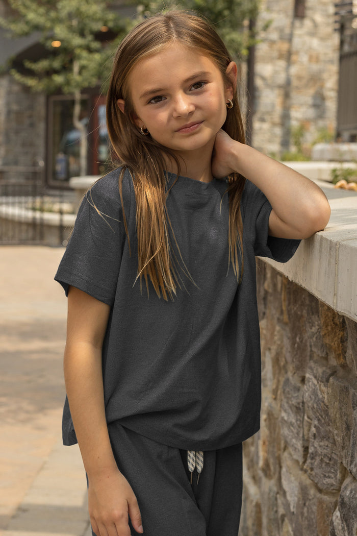 Girls' Yoga Tee Future Dusk image 7