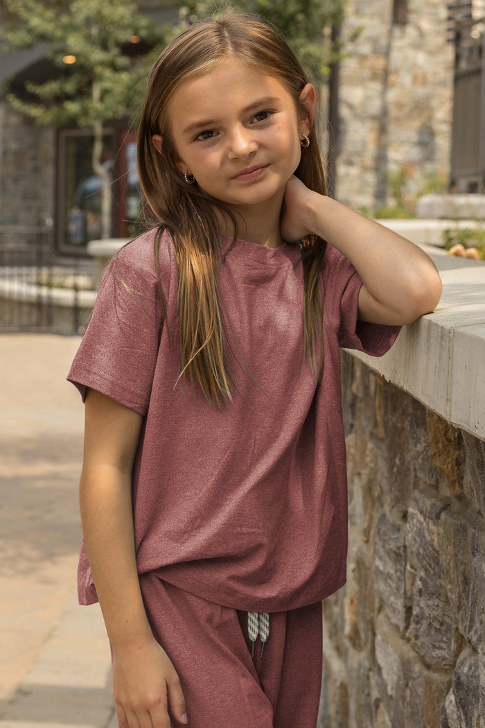 Girls' Yoga Tee Future Dusk image 5